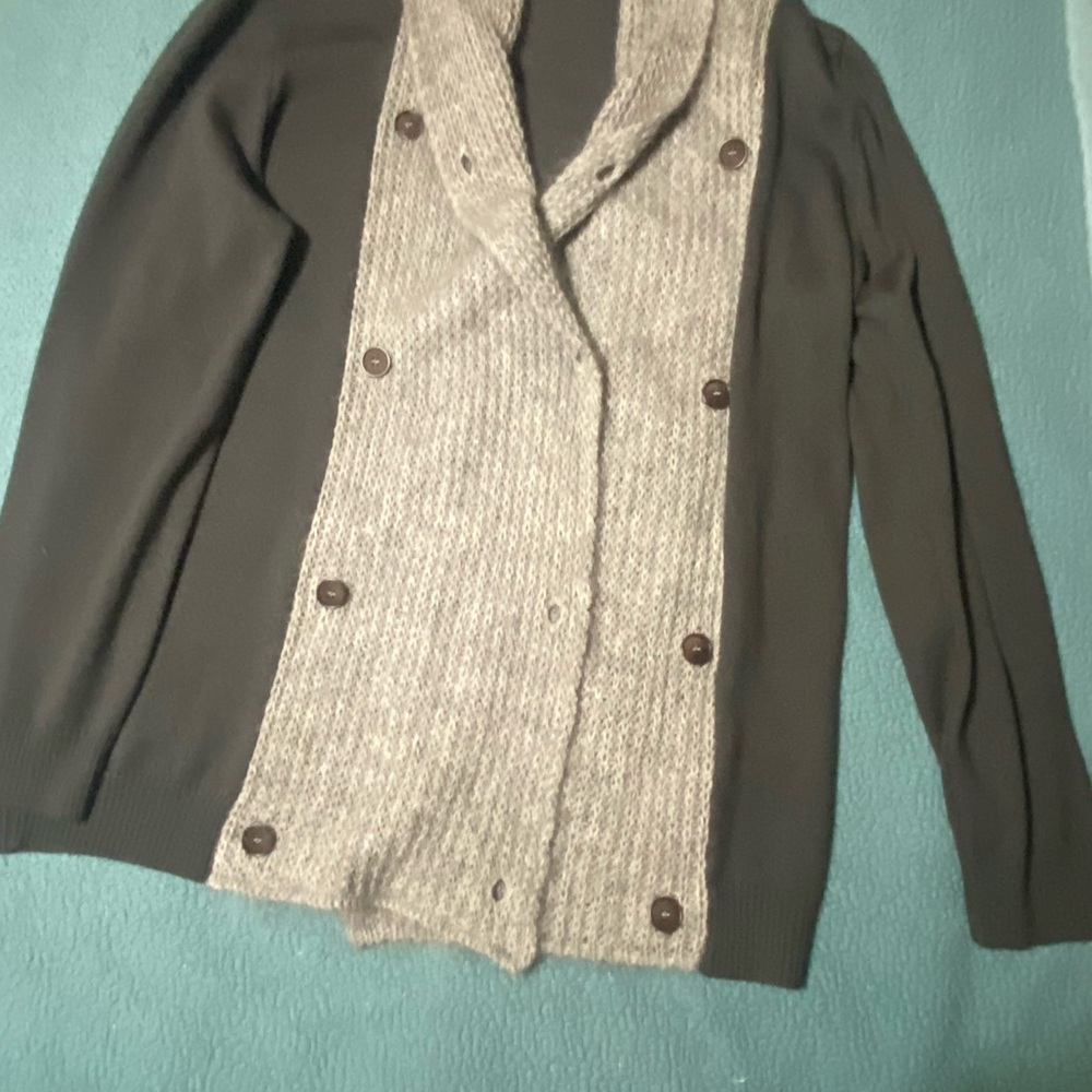Giorgio Armani Black and Gray Cardigan